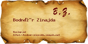 Bodnár Zinajda névjegykártya